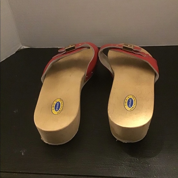 Dr Scholls Vintage Wood Leather Sandals - Picture 10 of 11